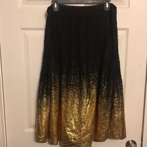 Lularoe 2016 Elegant Black and Gold Ombré Lola